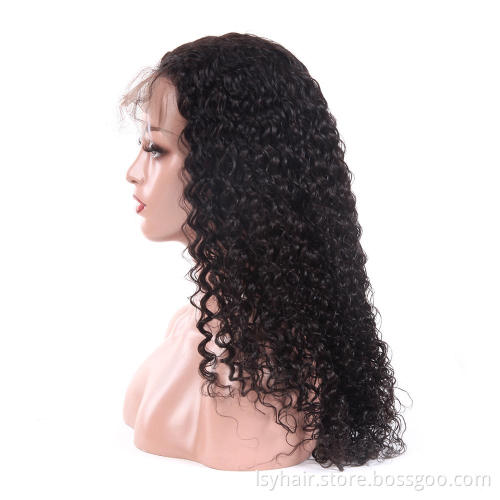 Lsy Wholesale HD Brazilian Glueless Full Lace  Wigs Natural Curly Full Lace Human Hair Wig For Black Women